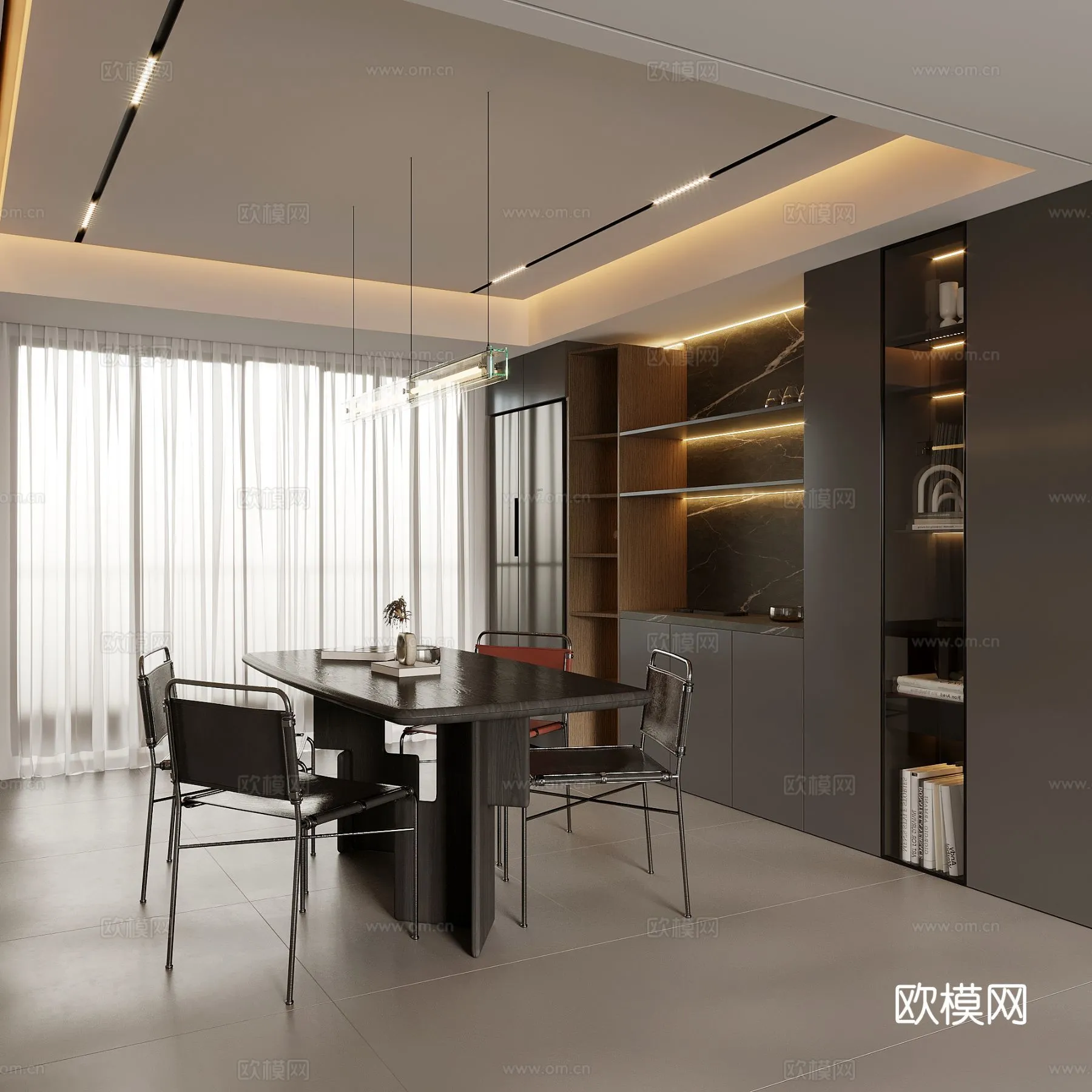 DINING ROOM SETS – 3D Model For Interior Design – 10794