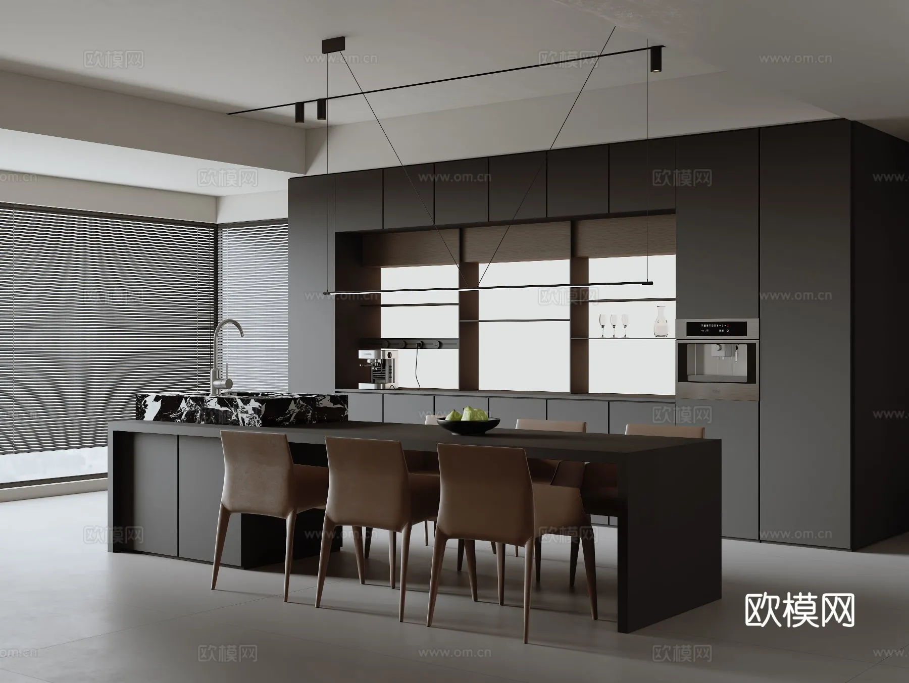 DINING ROOM SETS – 3D Model For Interior Design – 10796