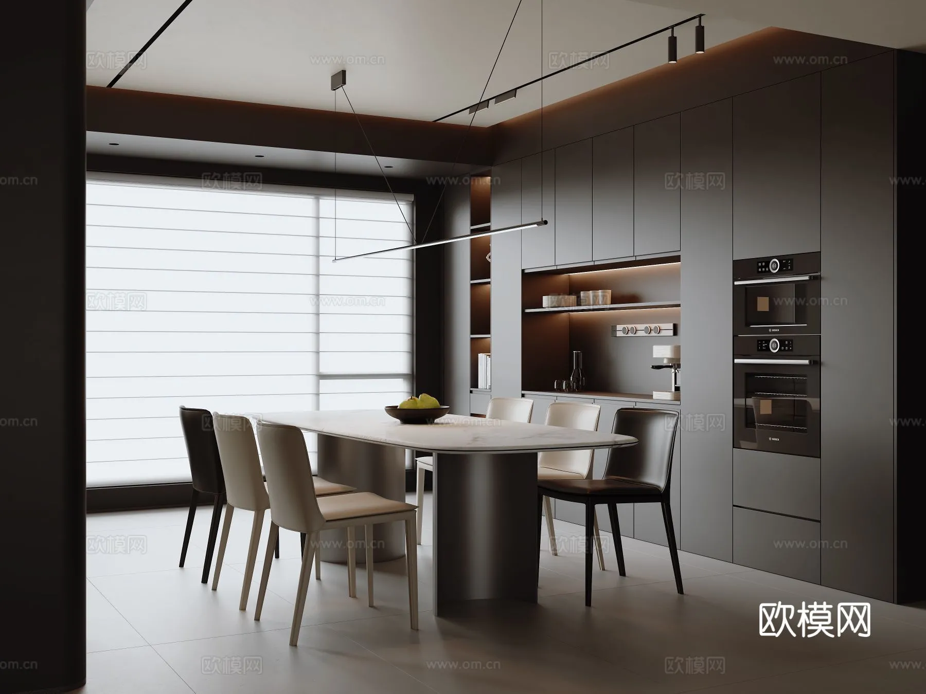 DINING ROOM SETS – 3D Model For Interior Design – 10797