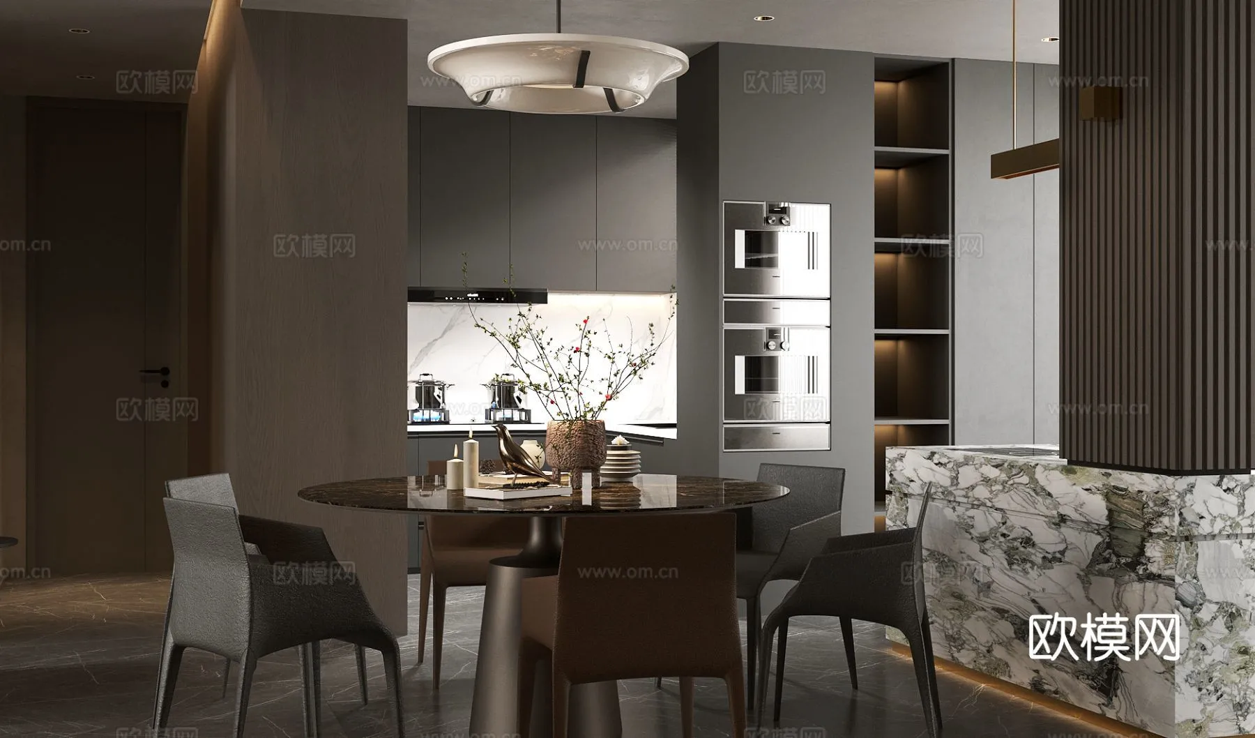 DINING ROOM SETS – 3D Model For Interior Design – 10799