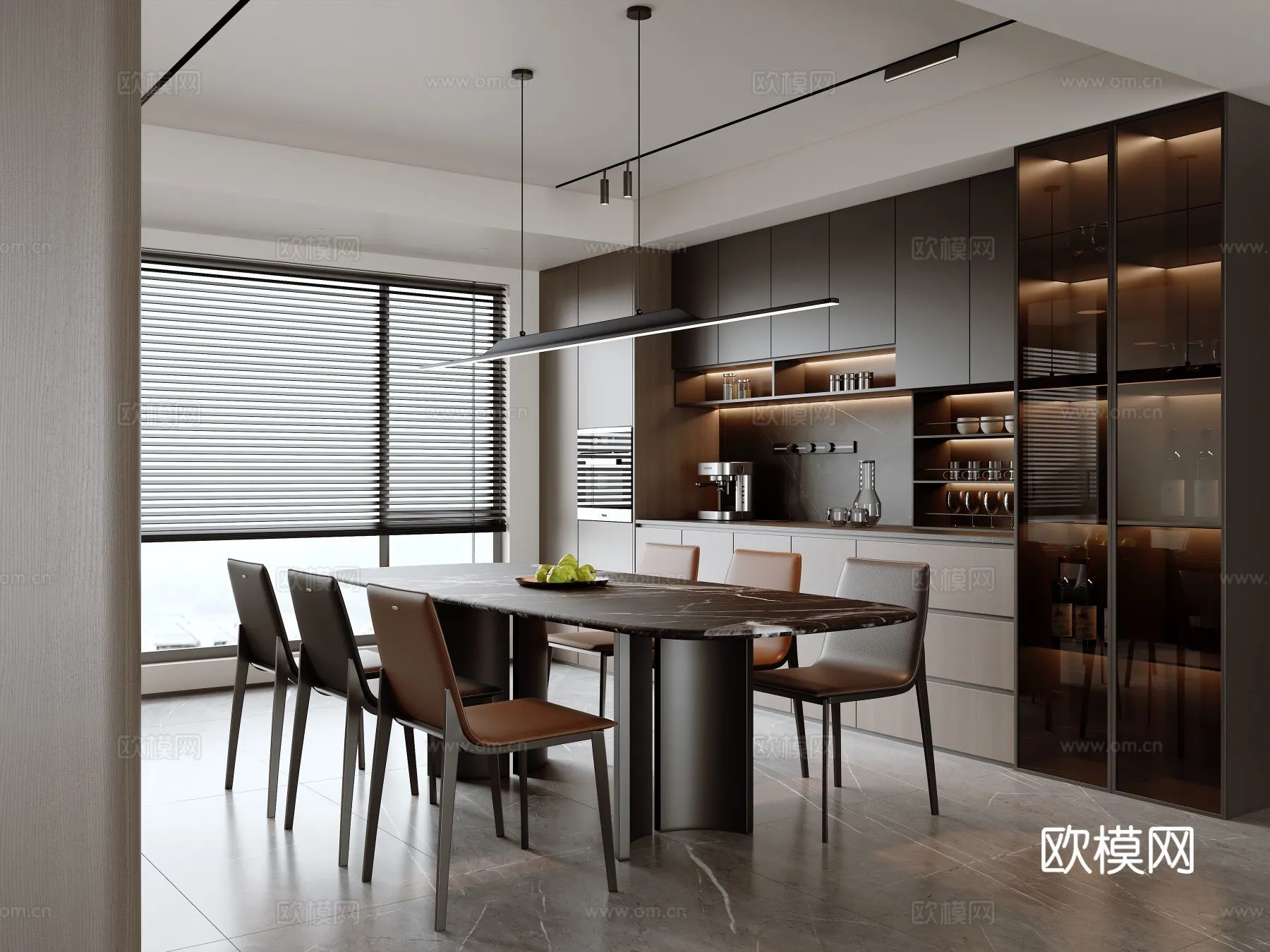 DINING ROOM SETS – 3D Model For Interior Design – 10807