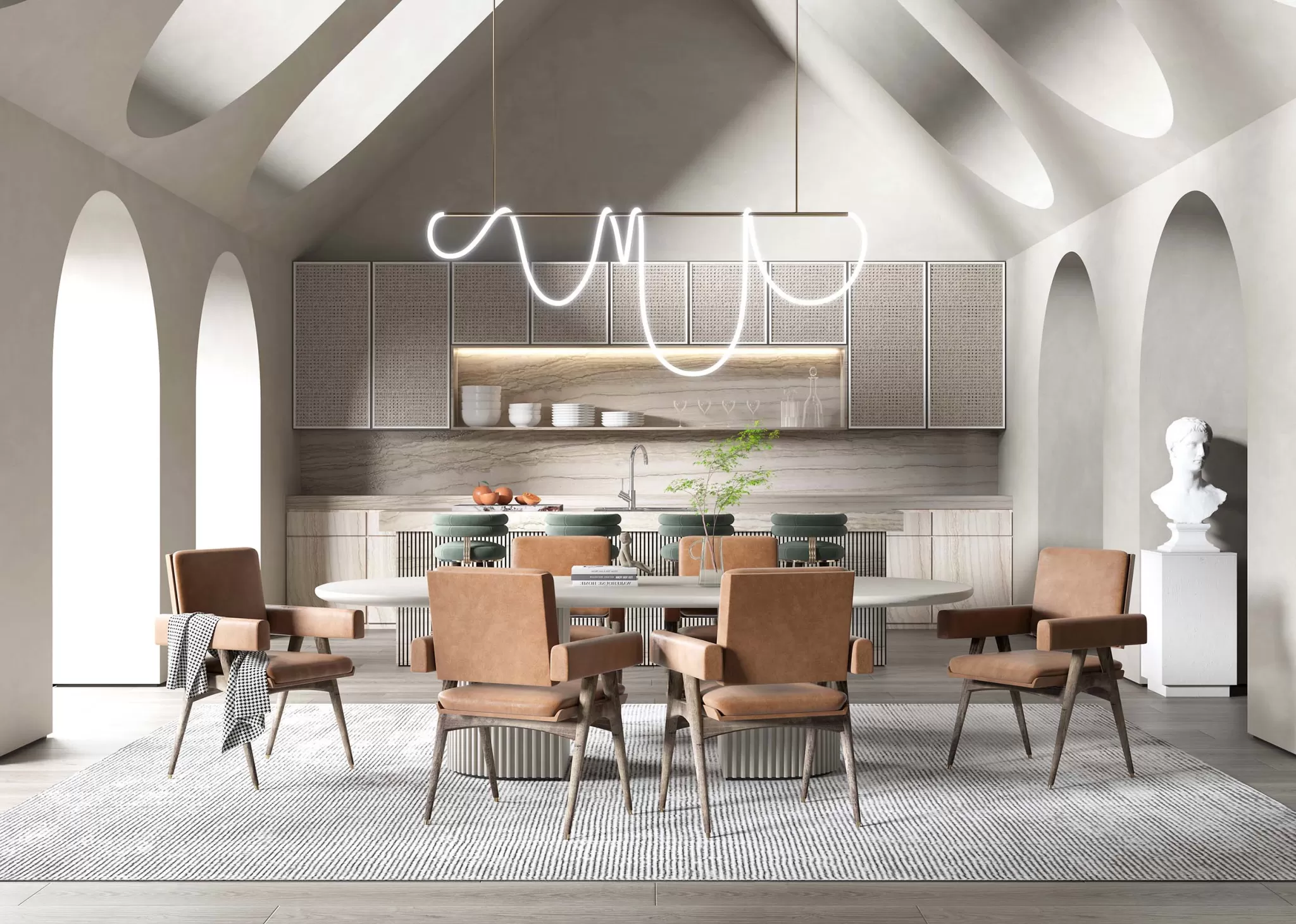 DINING ROOM SETS – 3D SCENE – 206 DINING ROOM SETS – 3D SCENE – 206