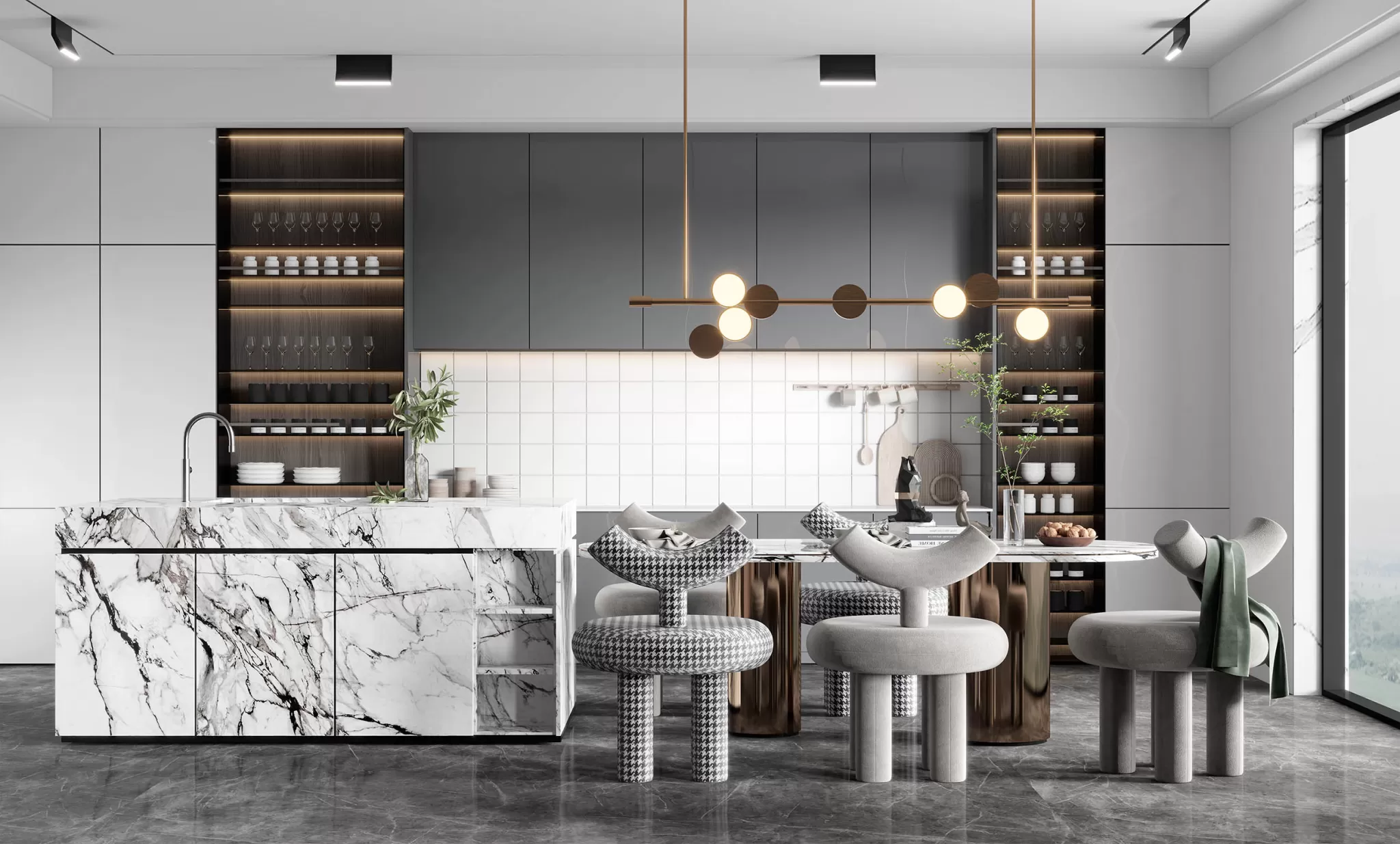 DINING ROOM SETS – 3D SCENE – 235 DINING ROOM SETS – 3D SCENE – 235