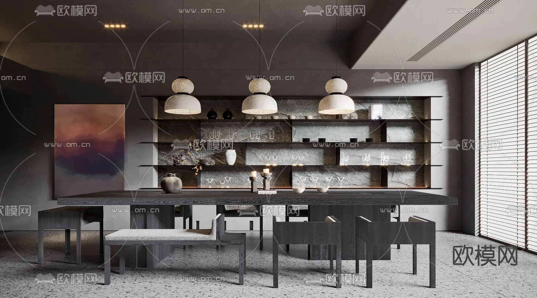 DINING ROOM SETS – CORONA – 3D MODEL – 1370 DINING ROOM SETS – CORONA – 3D MODEL – 1370