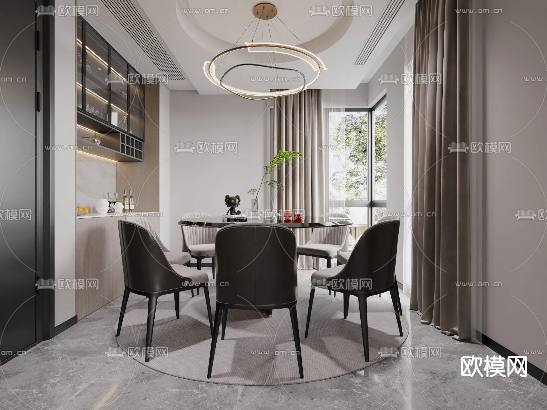 DINING ROOM SETS – CORONA – 3D MODEL – 1389 DINING ROOM SETS – CORONA – 3D MODEL – 1389