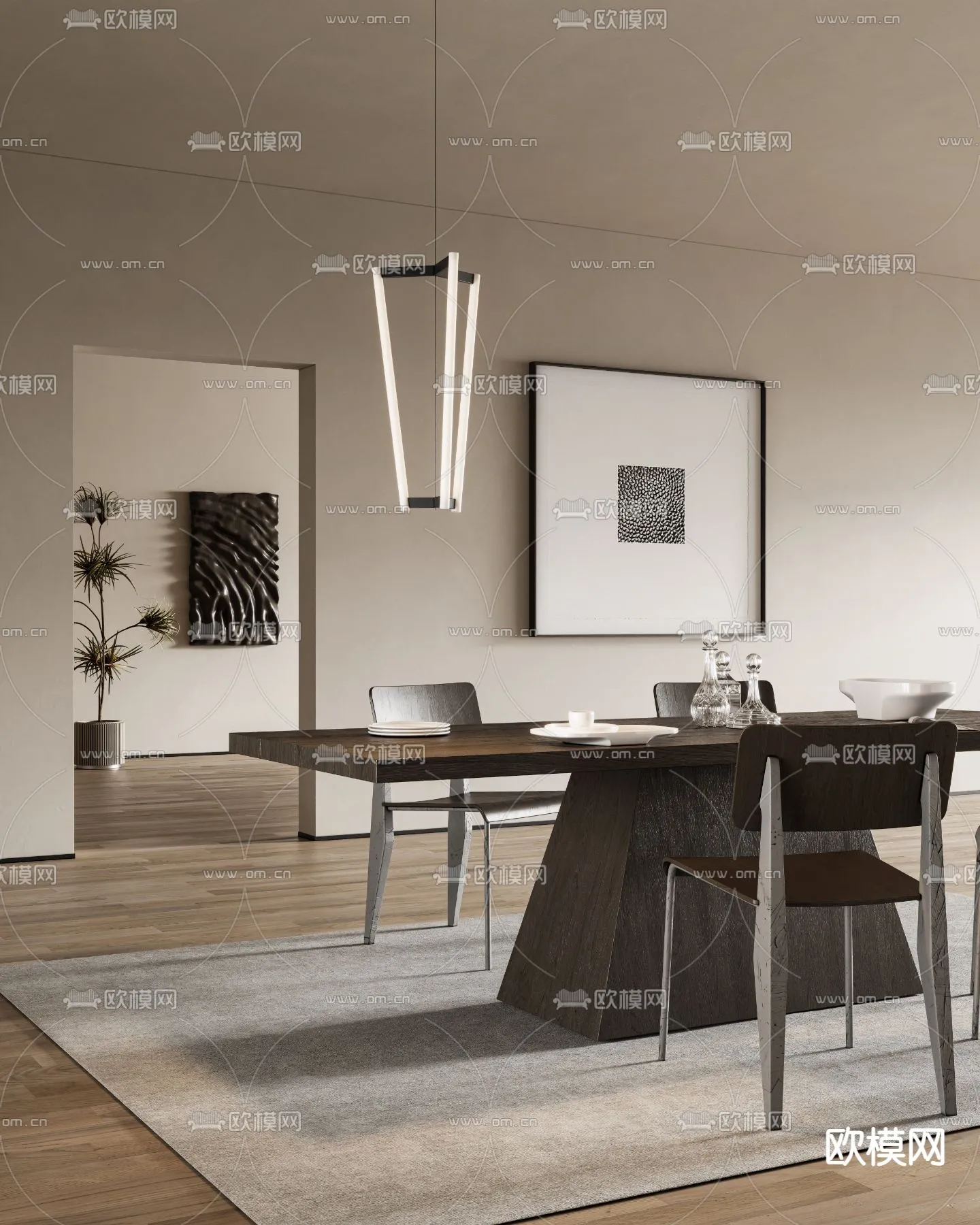 DINING ROOM SETS – CORONA – 3D MODEL – 1415 DINING ROOM SETS – CORONA – 3D MODEL – 1415