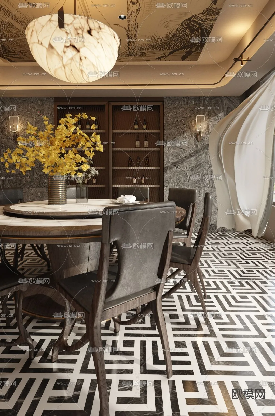 DINING ROOM SETS – VRAY / CORONA – 3D MODEL – 1347 DINING ROOM SETS – VRAY / CORONA – 3D MODEL – 1347