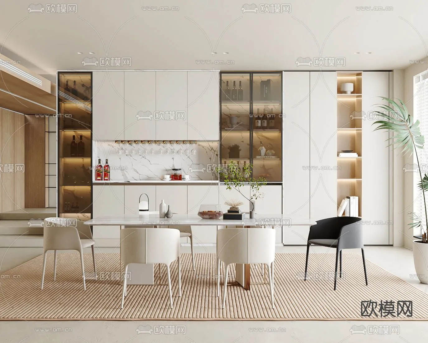 DINING ROOM SETS – VRAY / CORONA – 3D MODEL – 1385 DINING ROOM SETS – VRAY / CORONA – 3D MODEL – 1385