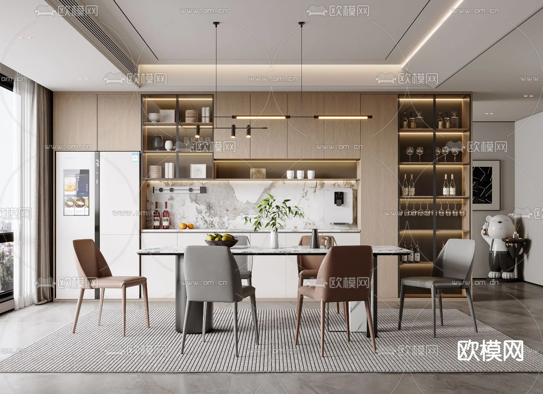 DINING ROOM SETS – VRAY / CORONA – 3D MODEL – 1390 DINING ROOM SETS – VRAY / CORONA – 3D MODEL – 1390