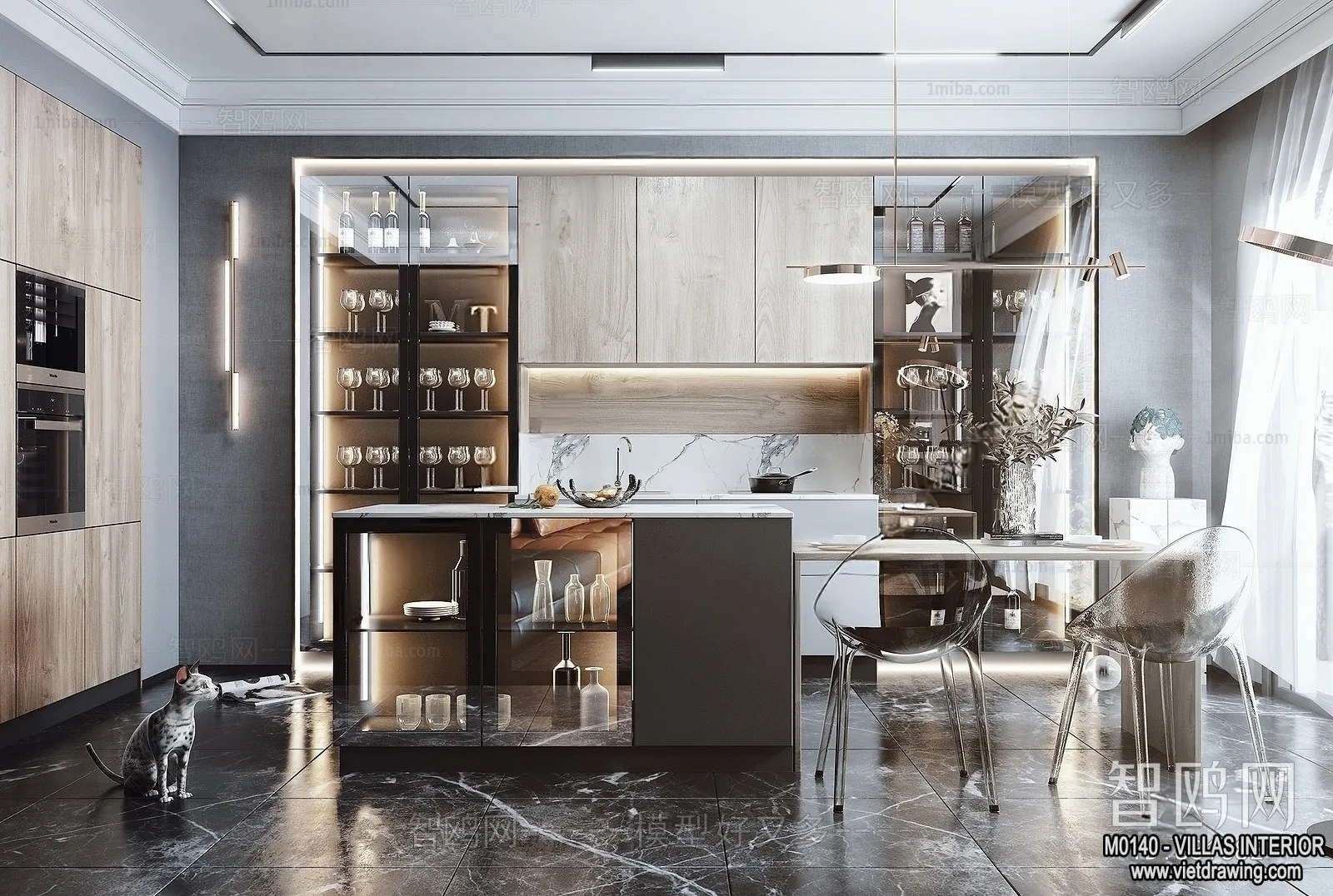 Dining Room – Villas 3D Interior Scene – 3D Models – 194 Dining Room – Villas 3D Interior Scene – 3D Models – 194