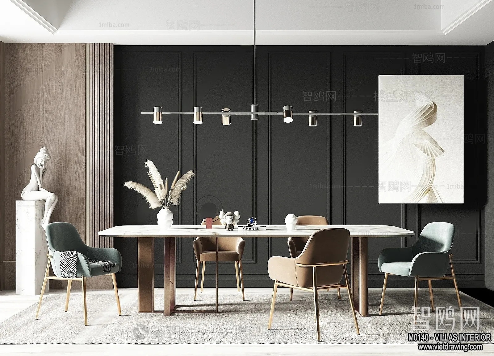 Dining Room – Villas 3D Interior Scene – 3D Models – 202 Dining Room – Villas 3D Interior Scene – 3D Models – 202