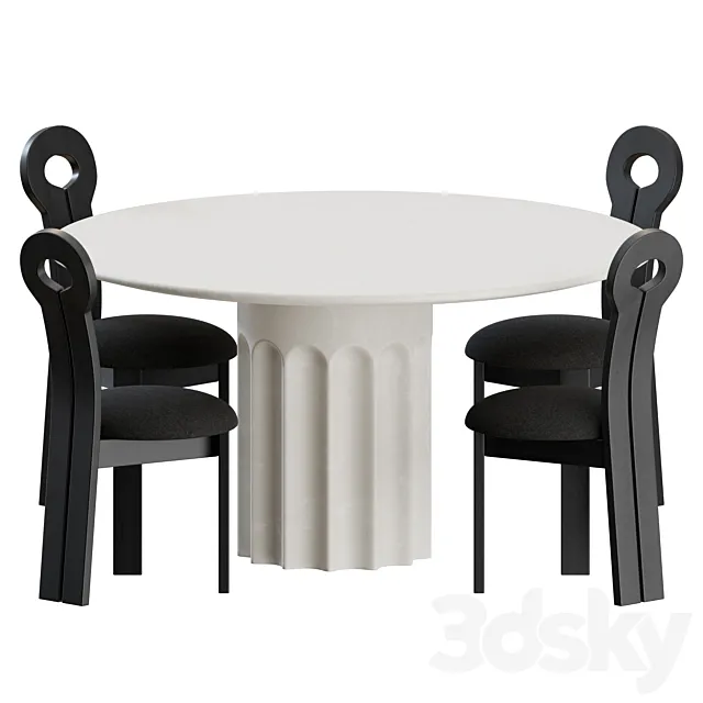 Dining Set 01 by Lulu and Georgia 3DModel Dining Set 01 by Lulu and Georgia 3DModel