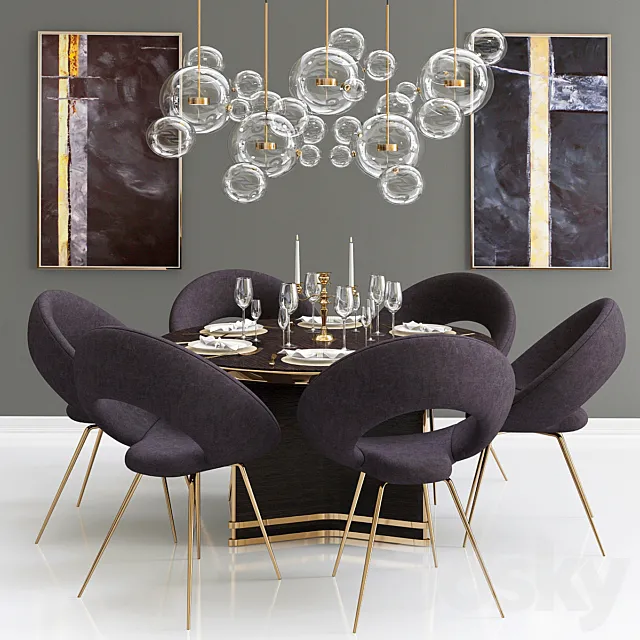 Dining Set – 02 3DModel