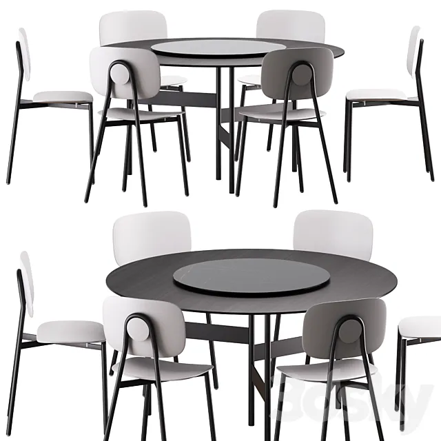 Dining set 03 3D Model Dining set 03 3D Model