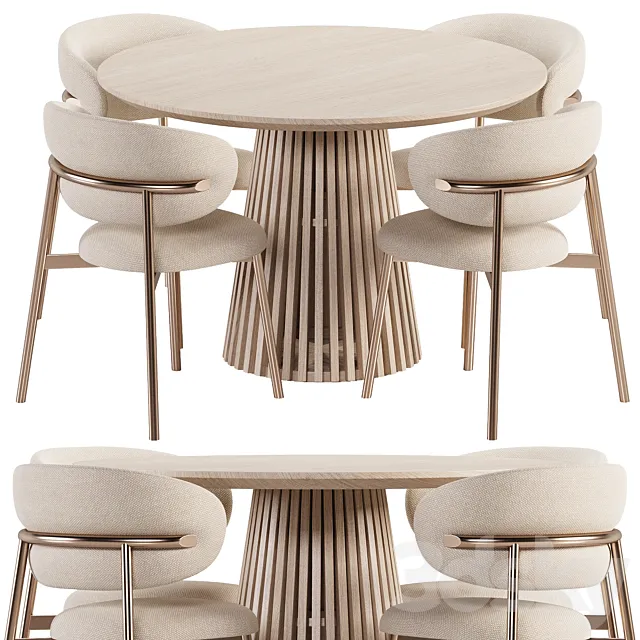 Dining Set 07 3D Model Dining Set 07 3D Model