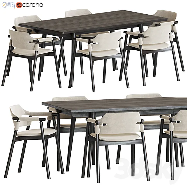 Dining Set 119 3DModel Dining Set 119 3DModel