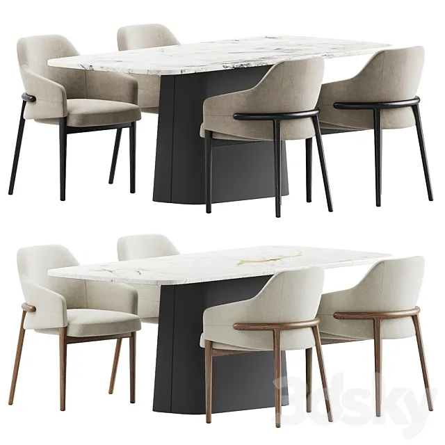 Dining Set 17 3D Model Dining Set 17 3D Model