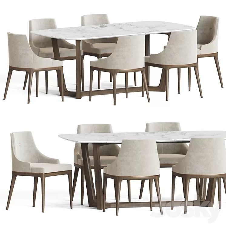 Dining Set 170 3D Model Free Download