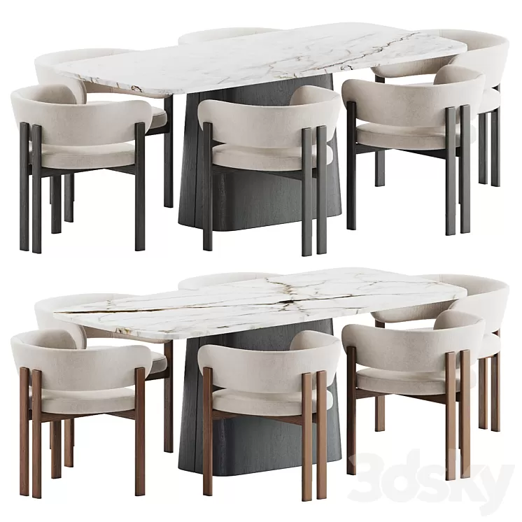 Dining Set 18 3D Model Free Download