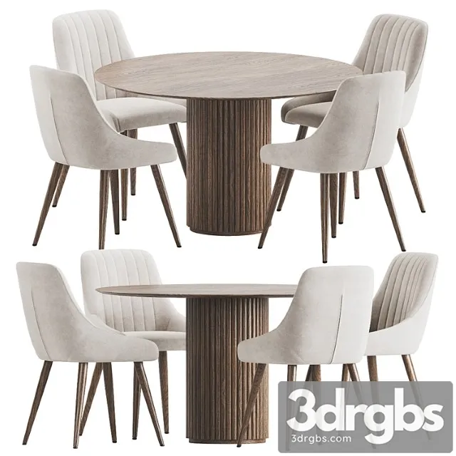 Dining Set 202 1 3D Model Download