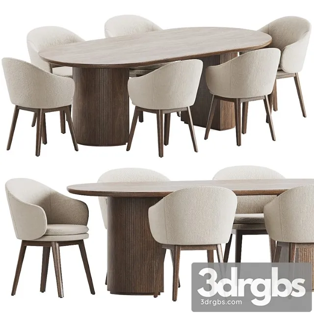 Dining Set 204 3 3D Model Download