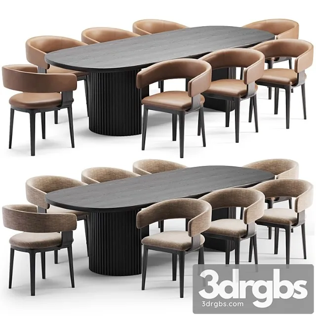 Dining Set 208 3D Model Download