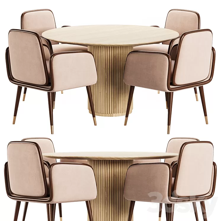 Dining Set 33 3D Model Free Download