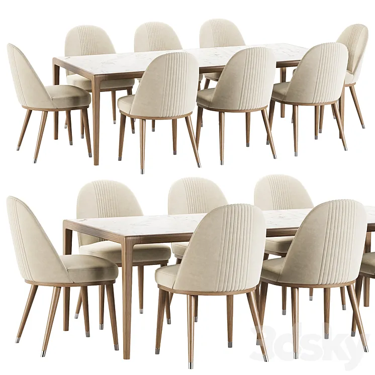 Dining Set 34 3D Model Free Download