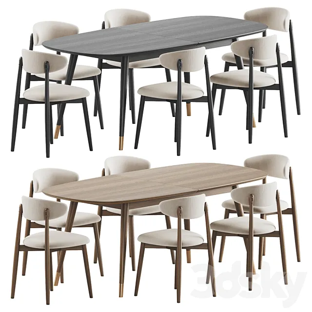 Dining Set 39 3D Model Dining Set 39 3D Model