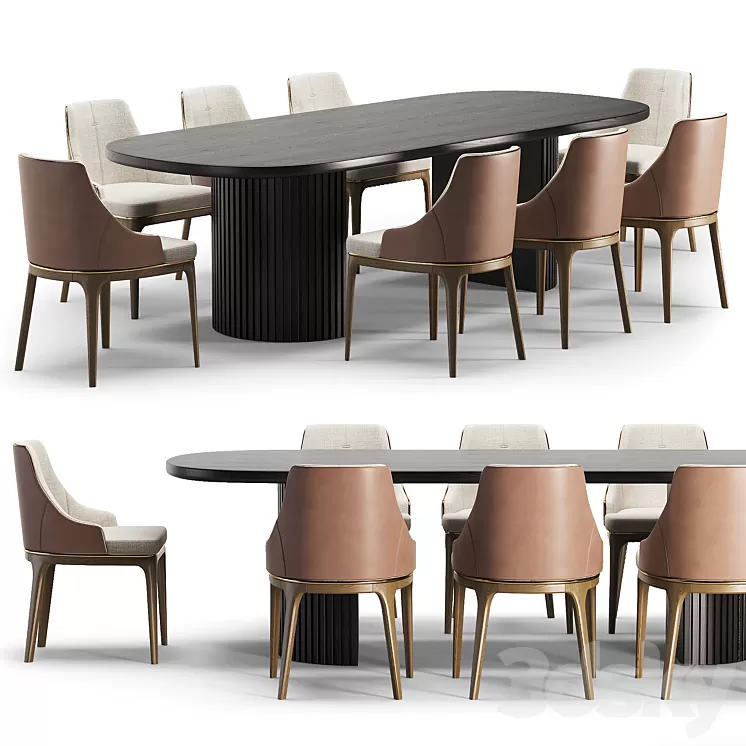 dining set 3D Model Free Download