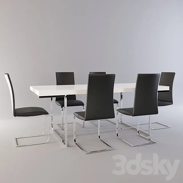 dining set 3D Model dining set 3D Model