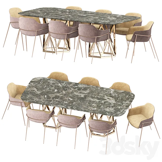 Dining set 3D Model Dining set 3D Model