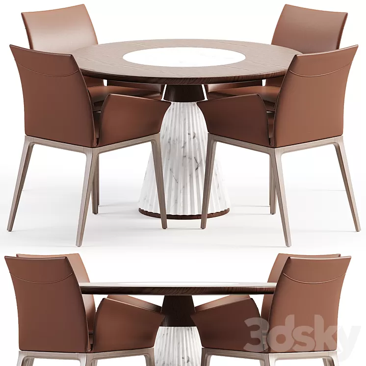 Dining Set 4 3D Model Dining Set 4 3D Model