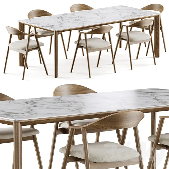 Dining set 4 by CoshLiving Kett 3DModel Dining set 4 by CoshLiving Kett 3DModel