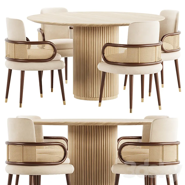Dining Set 42 3D Model Free Download