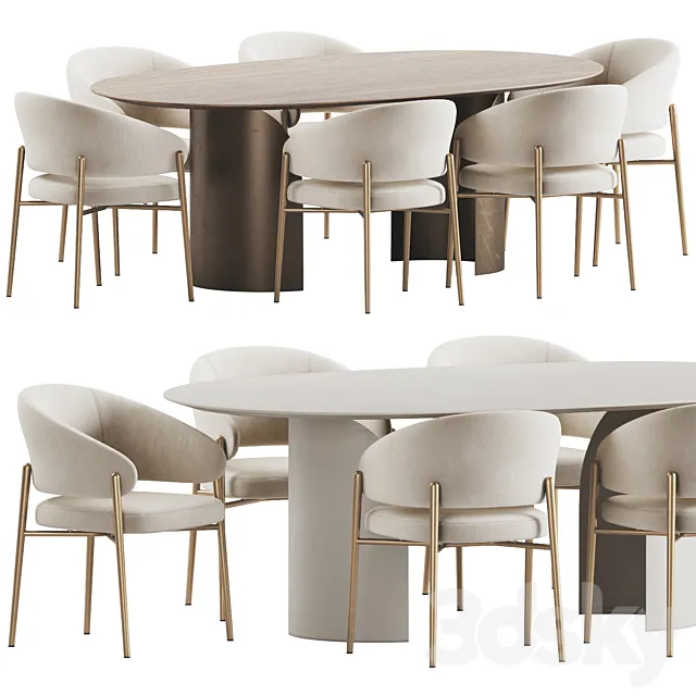 Dining Set 42 3D Model Dining Set 42 3D Model