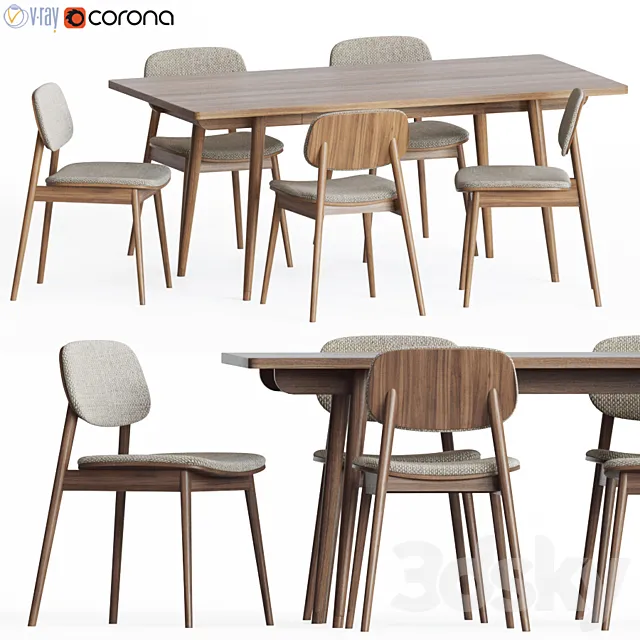 Dining Set 49 3D Model