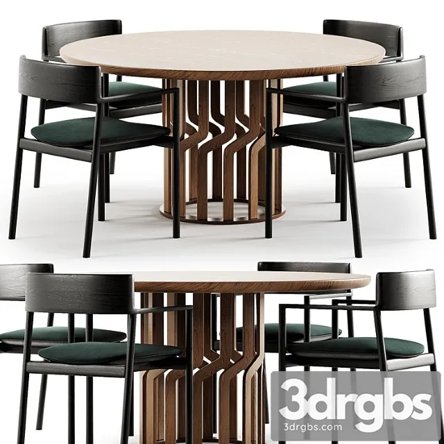 Dining Set 54 1 3D Model Download