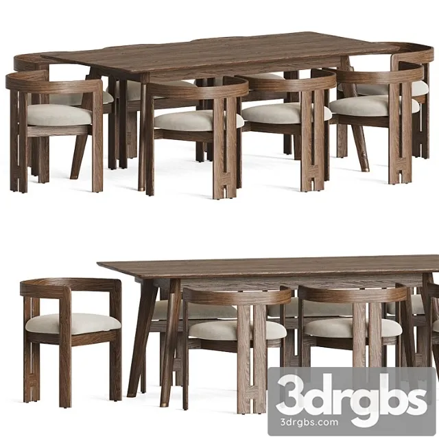 Dining Set 58 1 3D Model Download