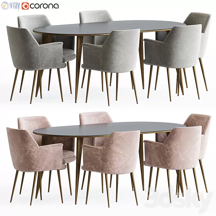 Dining Set 63 3D Model