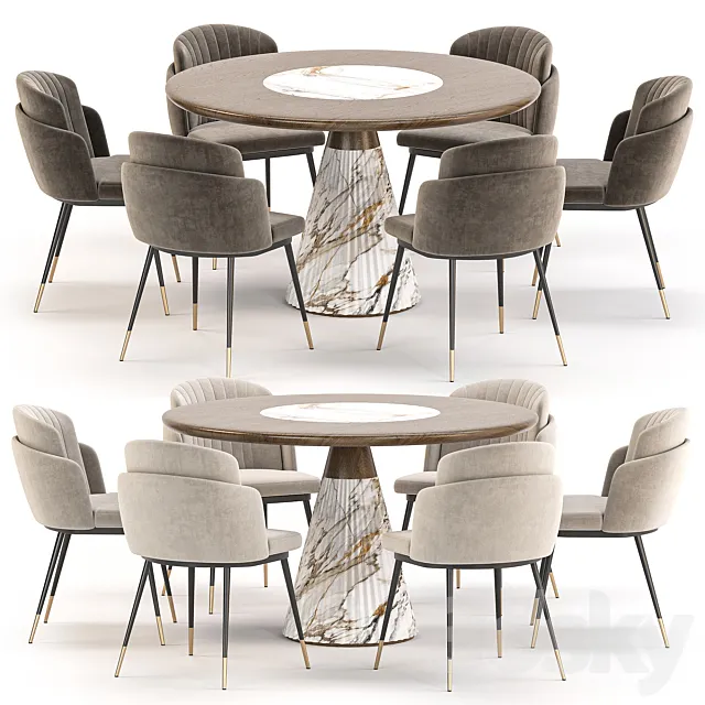 dining set 67 3D Model dining set 67 3D Model