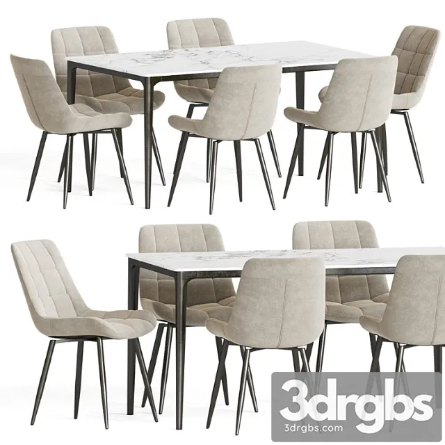 Dining Set 70 2 3D Model Download