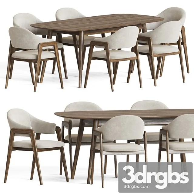 Dining Set 73 1 3D Model Download