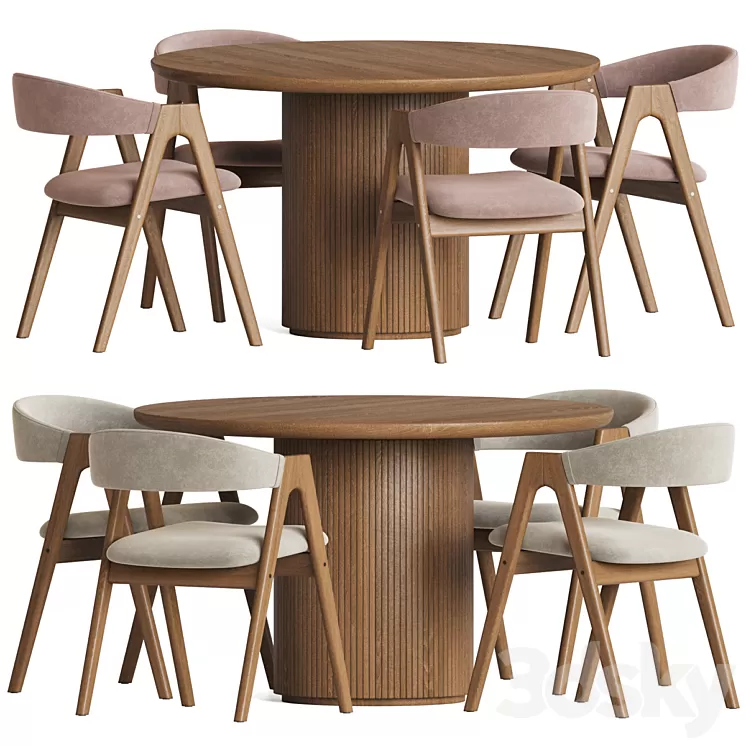 Dining Set 78 3D Model Free Download
