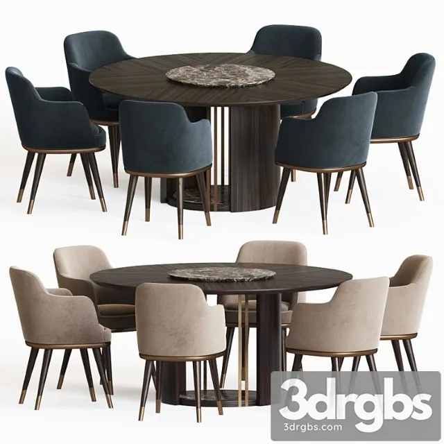 Dining set 79 2 3D Model Download