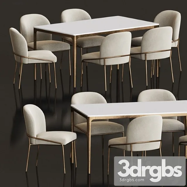 Dining set 83 2 3D Model Download