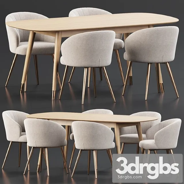 Dining Set 85 2 3D Model Download