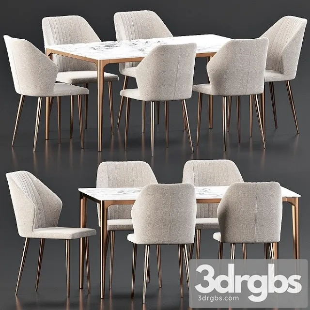 Dining Set 87 3D Model Download