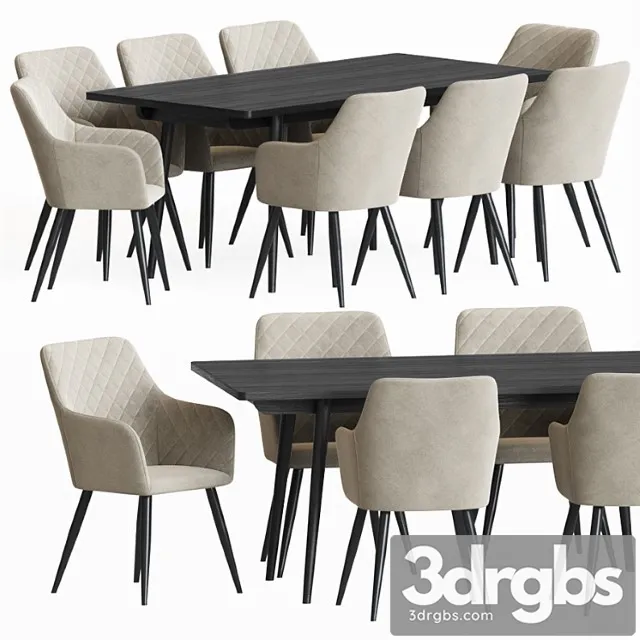 Dining set 88 2 3D Model Download