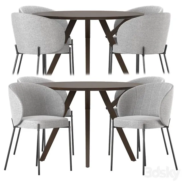 Dining set by Domstore 3D Model Dining set by Domstore 3D Model